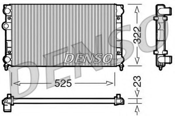 DENSO DRM32005 Радиатор охлаждения двигателя DENSO для VOLKSWAGEN
