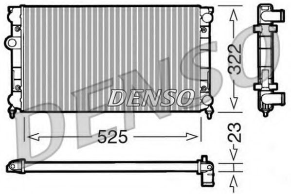 DENSO DRM32006 Радиатор охлаждения двигателя DENSO для VOLKSWAGEN