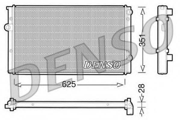 DENSO DRM32008 Радиатор охлаждения двигателя DENSO для VOLKSWAGEN