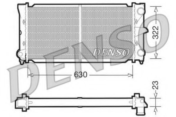 DENSO DRM32025 Радиатор охлаждения двигателя DENSO для VOLKSWAGEN