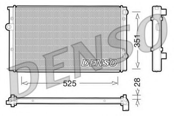 DENSO DRM32028 Радиатор охлаждения двигателя DENSO для VOLKSWAGEN