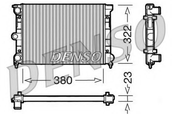 DENSO DRM32032 Радиатор охлаждения двигателя DENSO для SEAT