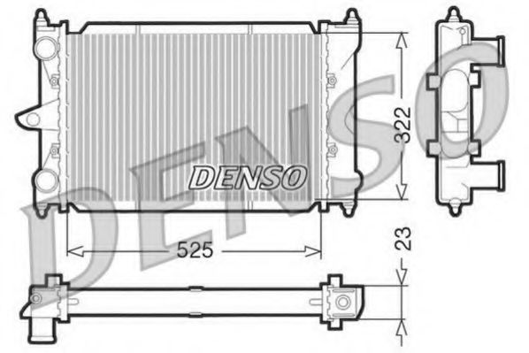 DENSO DRM32034 Радиатор охлаждения двигателя DENSO для VOLKSWAGEN