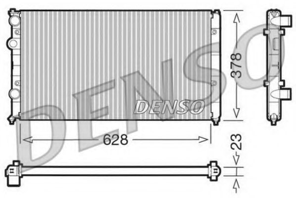 DENSO DRM32035 Радиатор охлаждения двигателя DENSO для SEAT