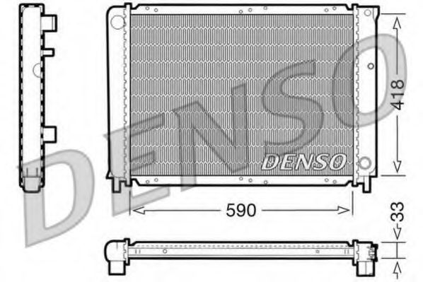 DENSO DRM33031 Радиатор охлаждения двигателя DENSO для VOLVO
