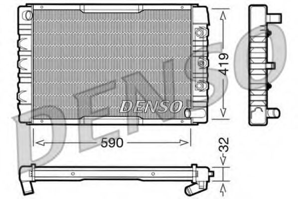 DENSO DRM33034 Радиатор охлаждения двигателя DENSO для VOLVO