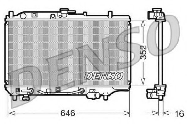 DENSO DRM44005 Радиатор охлаждения двигателя DENSO для MAZDA