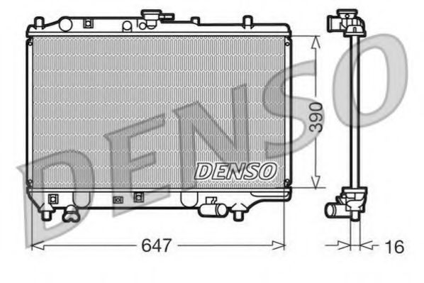 DENSO DRM44006 Радиатор охлаждения двигателя DENSO для MAZDA