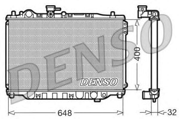 DENSO DRM44007 Радиатор охлаждения двигателя DENSO для MAZDA