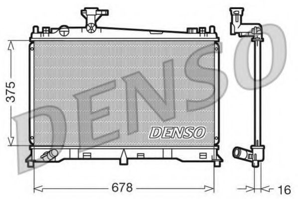 DENSO DRM44010 Радиатор охлаждения двигателя DENSO для MAZDA