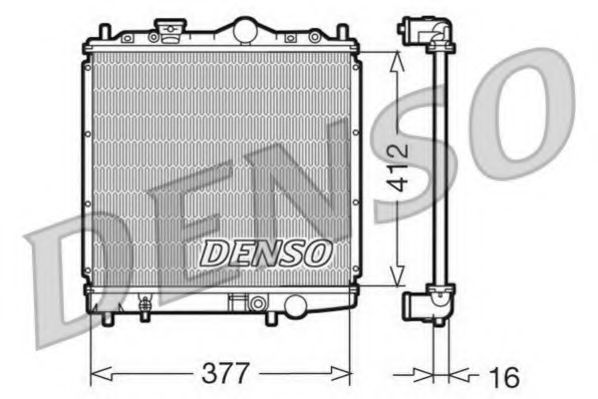 DENSO DRM45001 Радиатор охлаждения двигателя DENSO для MITSUBISHI