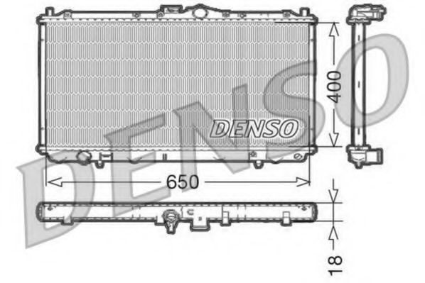 DENSO DRM45010 Радиатор охлаждения двигателя DENSO для MITSUBISHI