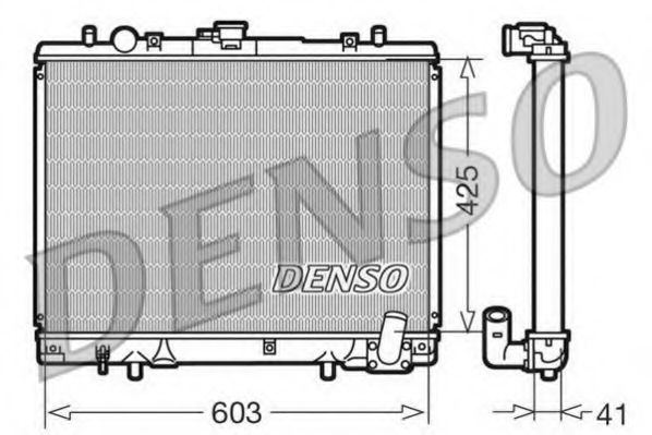DENSO DRM45019 Радиатор охлаждения двигателя DENSO для MITSUBISHI