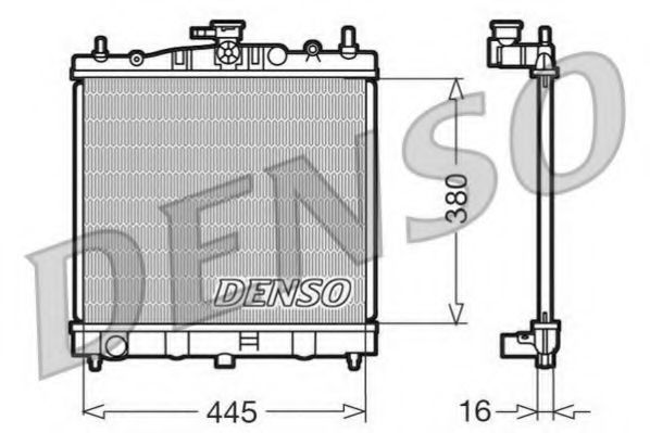 DENSO DRM46002 Радиатор охлаждения двигателя DENSO для NISSAN