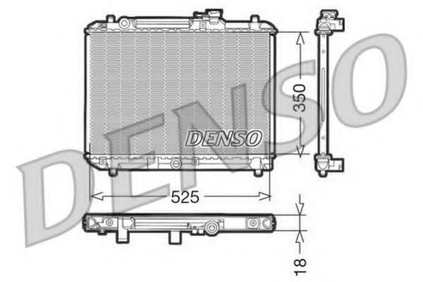 DENSO DRM47001 Радиатор охлаждения двигателя для SUZUKI BALENO
