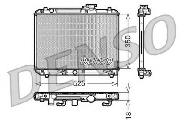 DENSO DRM47002 Радиатор охлаждения двигателя для SUZUKI ESTEEM