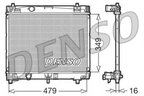 DENSO DRM50003 Радиатор охлаждения двигателя DENSO для TOYOTA