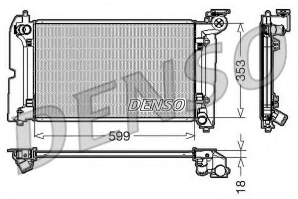 DENSO DRM50011 Радиатор охлаждения двигателя DENSO для TOYOTA