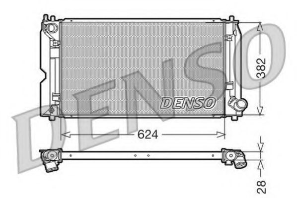 DENSO DRM50012 Радиатор охлаждения двигателя для TOYOTA COROLLA