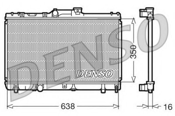 DENSO DRM50013 Радиатор охлаждения двигателя DENSO для TOYOTA