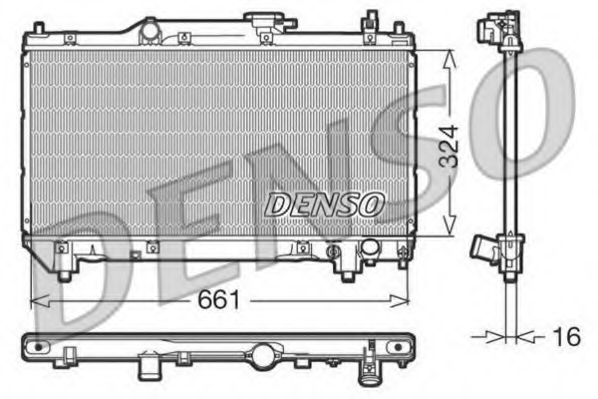 DENSO DRM50015 Радиатор охлаждения двигателя DENSO для TOYOTA
