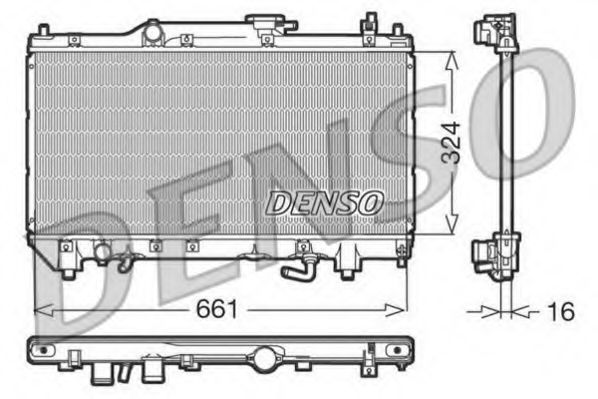 DENSO DRM50017 Радиатор охлаждения двигателя DENSO для TOYOTA