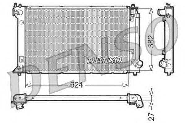 DENSO DRM50019 Радиатор охлаждения двигателя DENSO для TOYOTA
