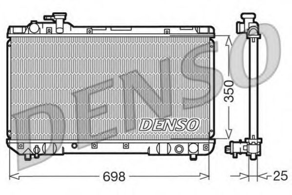 DENSO DRM50020 Радиатор охлаждения двигателя для TOYOTA