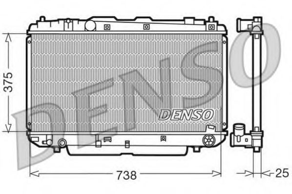 DENSO DRM50021 Радиатор охлаждения двигателя DENSO для TOYOTA