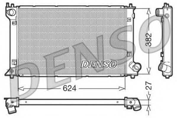 DENSO DRM50027 Радиатор охлаждения двигателя DENSO для TOYOTA