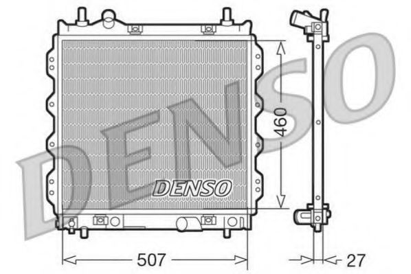DENSO DRM06005 Радиатор охлаждения двигателя DENSO для CHRYSLER