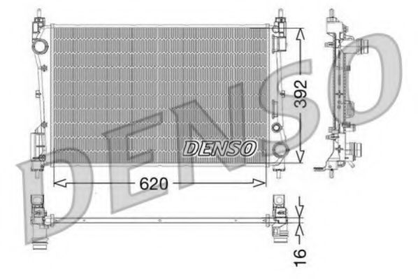 DENSO DRM09114 Радиатор охлаждения двигателя DENSO 