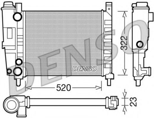 DENSO DRM09144 Радиатор охлаждения двигателя для FIAT ELBA