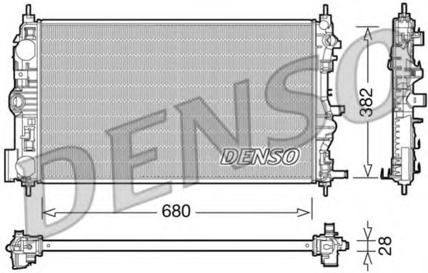DENSO DRM15005 Радиатор охлаждения двигателя DENSO для CHEVROLET
