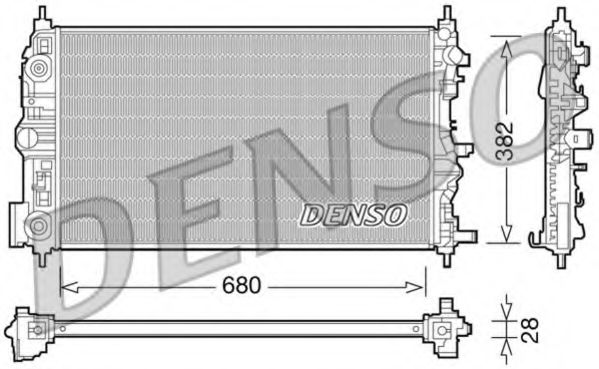 DENSO DRM15006 Радиатор охлаждения двигателя DENSO для CHEVROLET