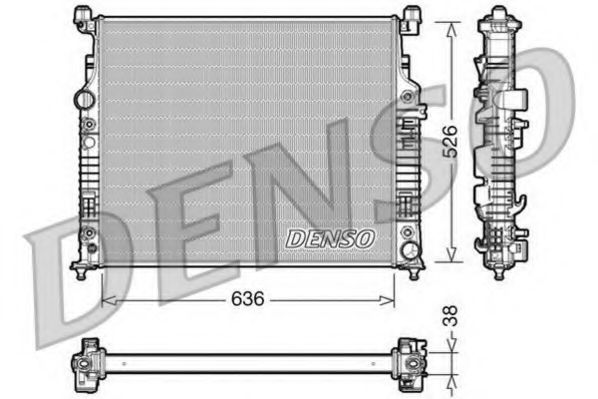 DENSO DRM17006 Радиатор охлаждения двигателя DENSO для MERCEDES-BENZ