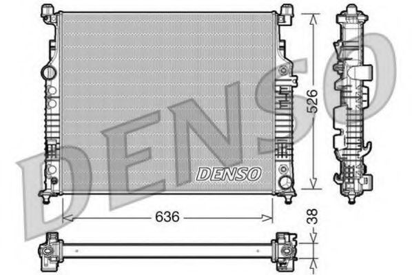 DENSO DRM17007 Радиатор охлаждения двигателя DENSO для MERCEDES-BENZ