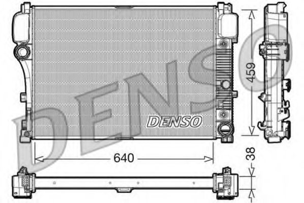DENSO DRM17008 Радиатор охлаждения двигателя DENSO для MERCEDES-BENZ