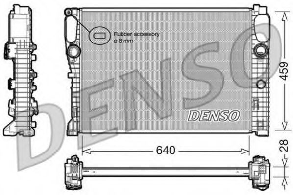 DENSO DRM17042 Радиатор охлаждения двигателя DENSO для MERCEDES-BENZ
