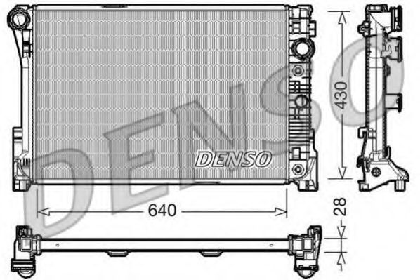 DENSO DRM17043 Радиатор охлаждения двигателя DENSO для MERCEDES-BENZ E-CLASS