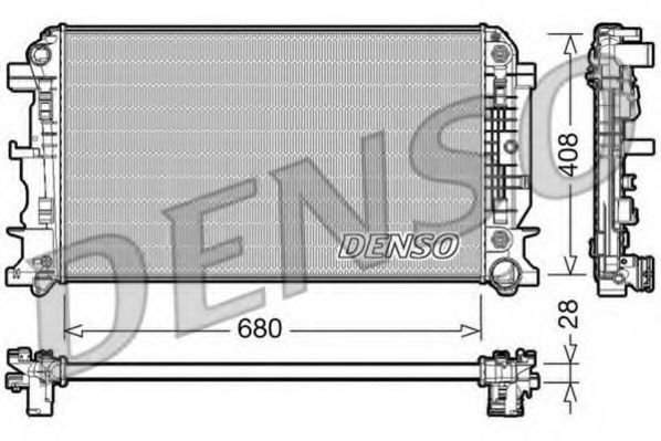 DENSO DRM17044 Радиатор охлаждения двигателя DENSO 