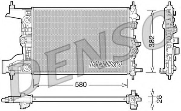 DENSO DRM20097 Радиатор охлаждения двигателя DENSO для OPEL
