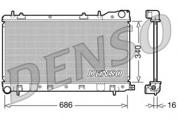 DENSO DRM36003 Радиатор охлаждения двигателя для SUBARU