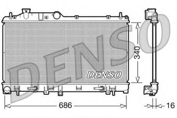 DENSO DRM36009 Радиатор охлаждения двигателя для SUBARU