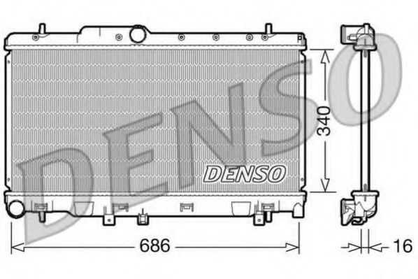 DENSO DRM36010 Радиатор охлаждения двигателя для SUBARU
