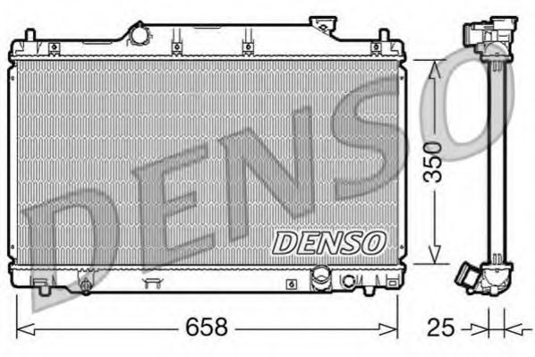 DENSO DRM40007 Радиатор охлаждения двигателя DENSO для HONDA