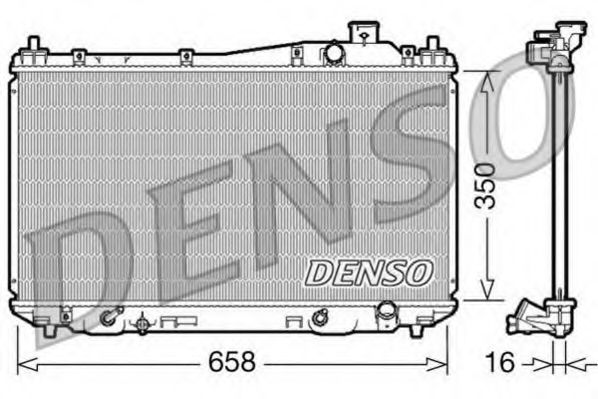 DENSO DRM40008 Радиатор охлаждения двигателя DENSO для HONDA
