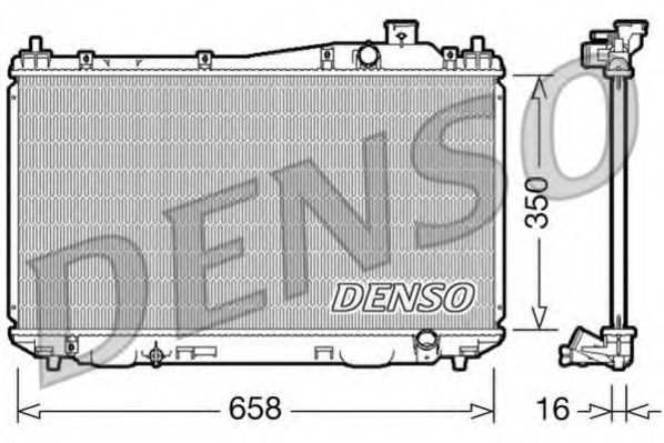 DENSO DRM40009 Радиатор охлаждения двигателя DENSO для HONDA
