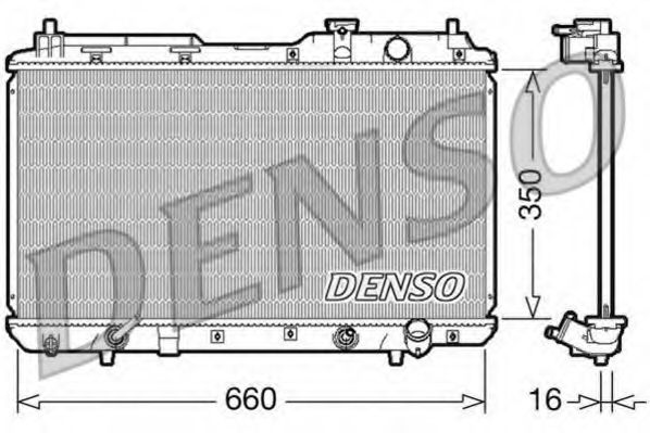 DENSO DRM40010 Радиатор охлаждения двигателя DENSO для HONDA