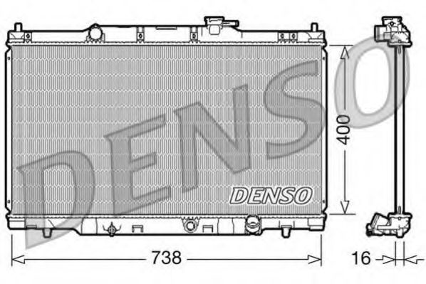 DENSO DRM40011 Радиатор охлаждения двигателя DENSO для HONDA